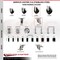 Service Caster 4 Inch 316SS Hard Rubber Wheel Swivel 1-5/8 Inch Expanding Stem Caster Set SCC SCC-SS316EX20S414-HRS-158-4 - alternate 1